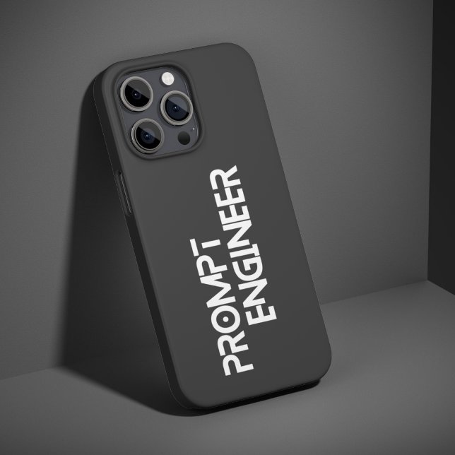 Prompt engineer minimalist quote iPhone case (Creator Uploaded)