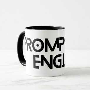 Prompt engineer minimalist quote mug