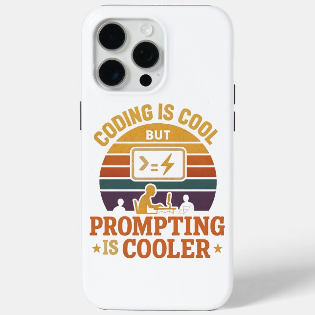 Prompting Beats Coding iPhone Case | Tech Humour  (Back)