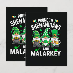 Prone to Shenanigans and Malarkey Funny Holiday Card