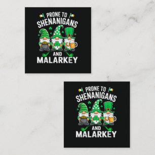 Prone to Shenanigans and Malarkey Funny Loyalty Card