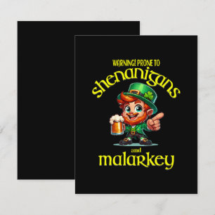 Prone to shenanigans card