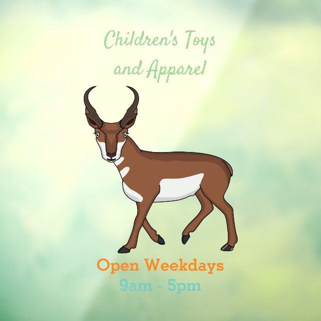 Pronghorn antelope cartoon illustration  (Sheet 3)