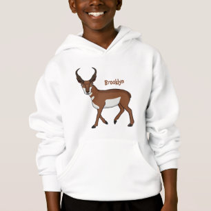 Pronghorn antelope cartoon illustration