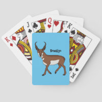 Pronghorn antelope cartoon illustration
