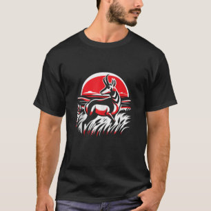 Pronghorn Hunter Animal Hunt Rifle Antelope Huntin T-Shirt