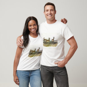Pronghorn (Prong-horned Antelope) by Audubon T-Shirt