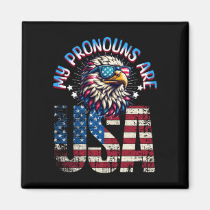Pronouns are usa funny eagle 4th of july american magnet
