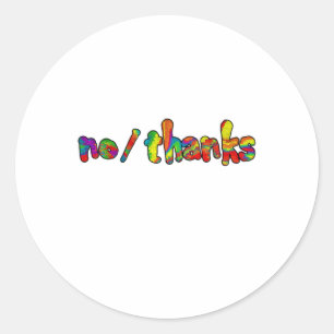 Pronouns Nothanks Rainbow Lgbtq Pride Flag Colours Classic Round Sticker