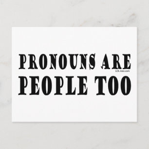 Pronouns Postcard