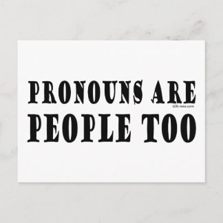 Pronouns Postcard