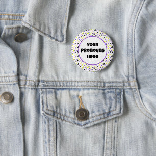 PRONOUNS Rainbow Sprinkles Nonbinary Pride Flag 6 Cm Round Badge