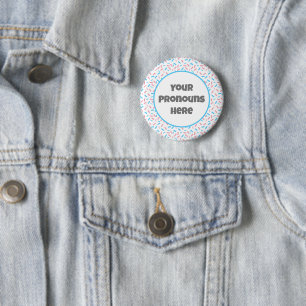 PRONOUNS Rainbow Sprinkles Transgender Pride Flag 6 Cm Round Badge