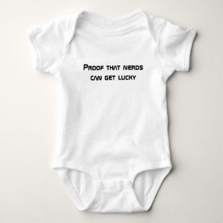 Proof that nerds can get lucky baby bodysuit