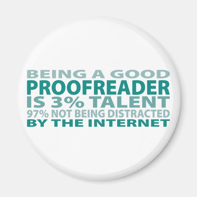 Proofreader 3% Talent Magnet (Front)
