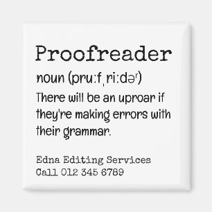 PROOFREADER Fun There They're Their Grammar Gift Magnet