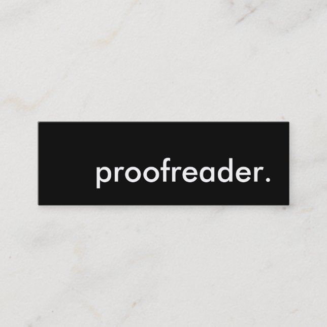 proofreader. mini business card (Front)