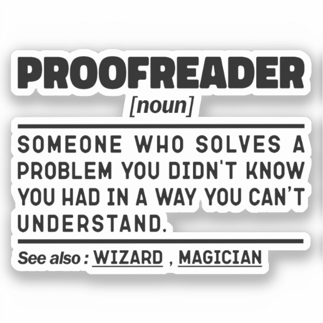 Proofreader Noun Funny Grammar Examiner Geek (Front)