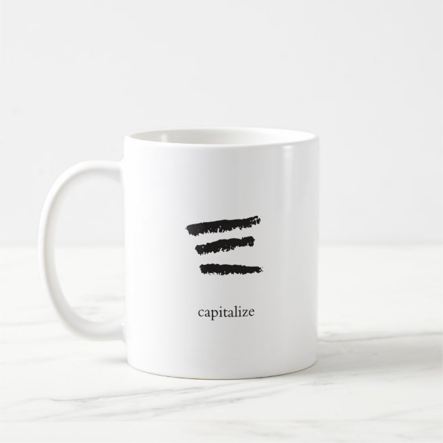 proofreaders' mark mug -- capitalise (Left)