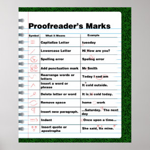 Proofreader's Marks Poster