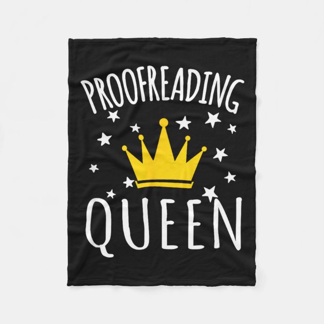 Proofreading Humor Funny Proofreading Quote Proofr Fleece Blanket (Front)