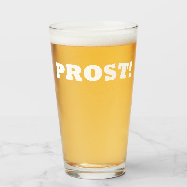 Proost! Octoberfest Beer Glass (Front Filled)