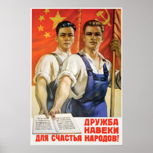Propaganda Poster Chinese-Soviet Friendshi
