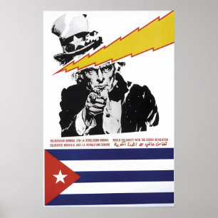 Propaganda Poster Cuba World Solidarity with the
