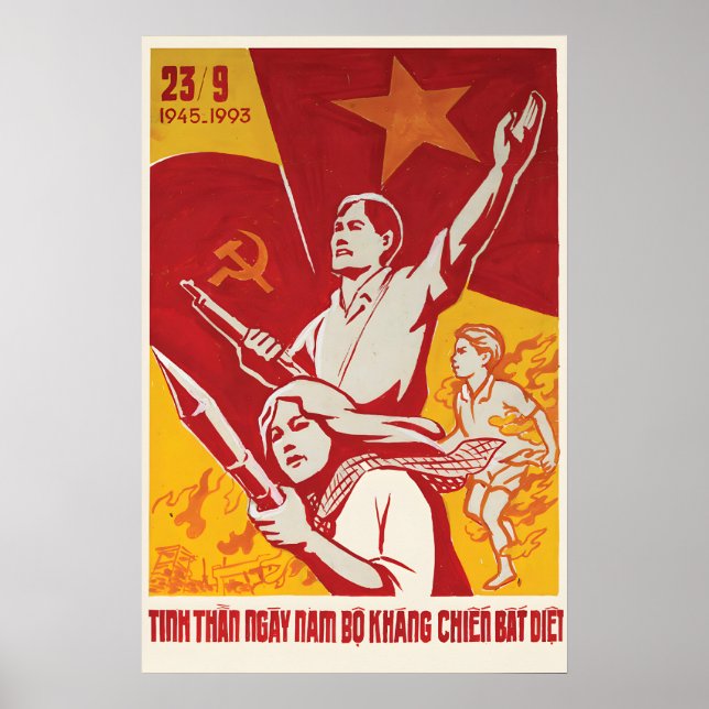 Propaganda Poster Vietnam war In memory of the (Front)