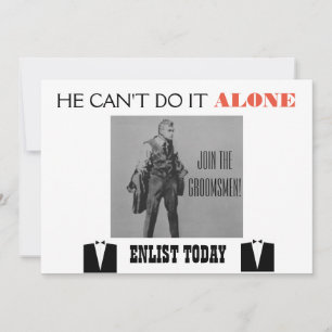 Propaganda Themed Groomsman Invite