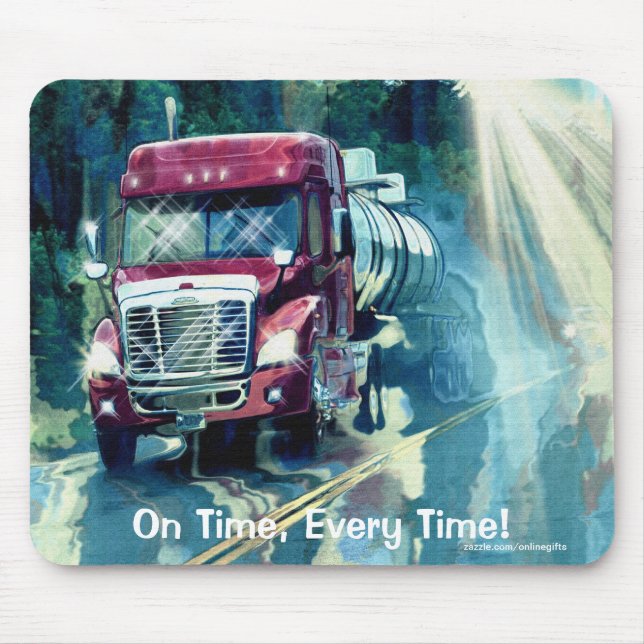 Propane Delivery Truck Transport Art Mousepad (Front)