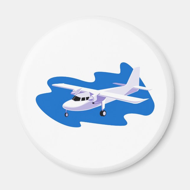 propeller plane aeroplane aircraft flying Cessna Magnet (Front)