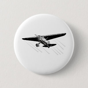 propeller plane aeroplane aircraft flying flight 6 cm round badge