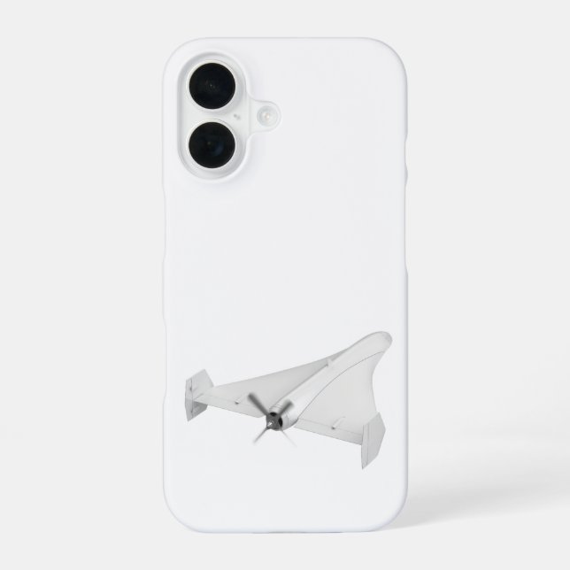 Propeller-powered military UAV iPhone 16 Case (Back)