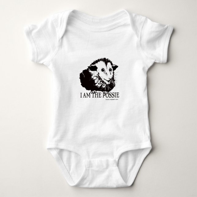 Proper Possum Baby Bodysuit (Front)