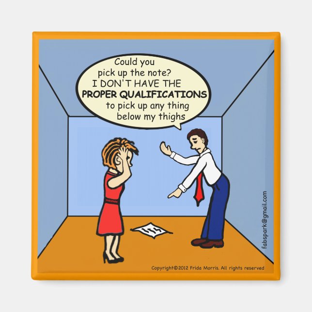Proper Qualifications ~ hilarious funny comics Magnet (Front)