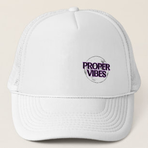Proper Vibes Black & Purple with vinyl Trucker Hat