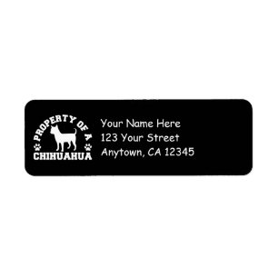 Property Chihuahua Return Address Label