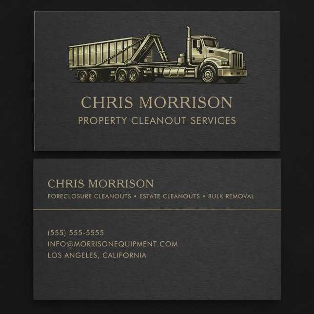 Property Cleanout Services Professional  Business Card (Creator Uploaded)