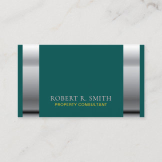 property consultant dark green Business Card