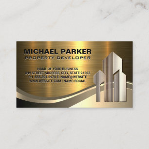 Property Developer Logo Commercial Buildings Business Card