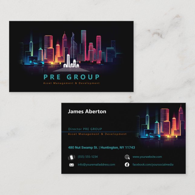 Property development and Investments Company Business Card (Front/Back)