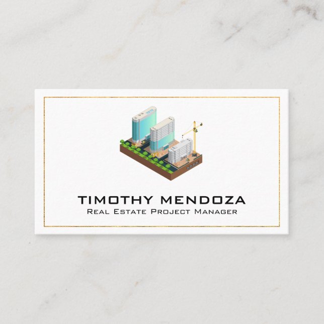 Property Development | Building Construction Business Card (Front)