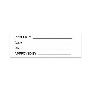 Property General Ledger Sign Date Approval Self-inking Stamp