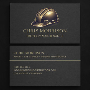 Property Maintenance Hard Hat Professional Business Card