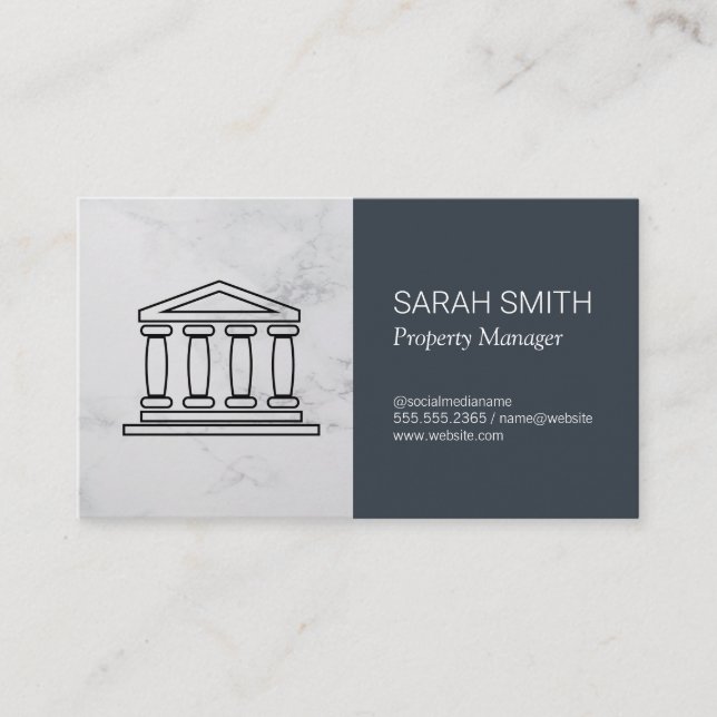 Property Management | Real Estate Agent Business Card (Front)