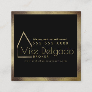  Property Manager Home Sales Broker  Gold Square Business Card