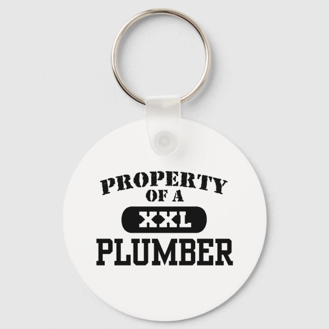 Property of a Plumber Key Ring (Front)