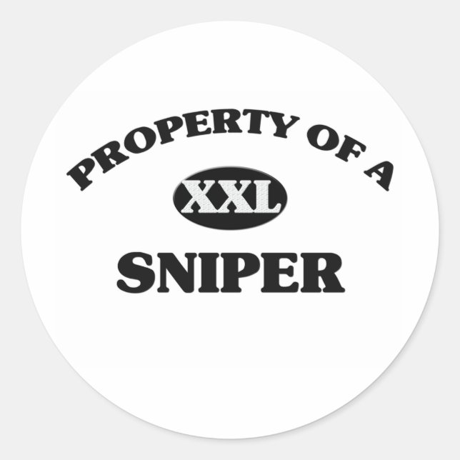 Property of a SNIPER Classic Round Sticker (Front)