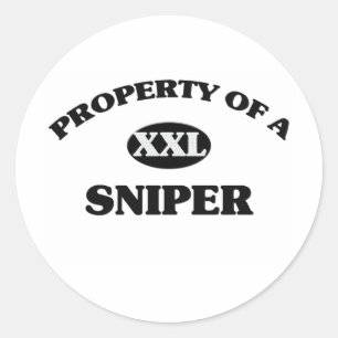 Property of a SNIPER Classic Round Sticker